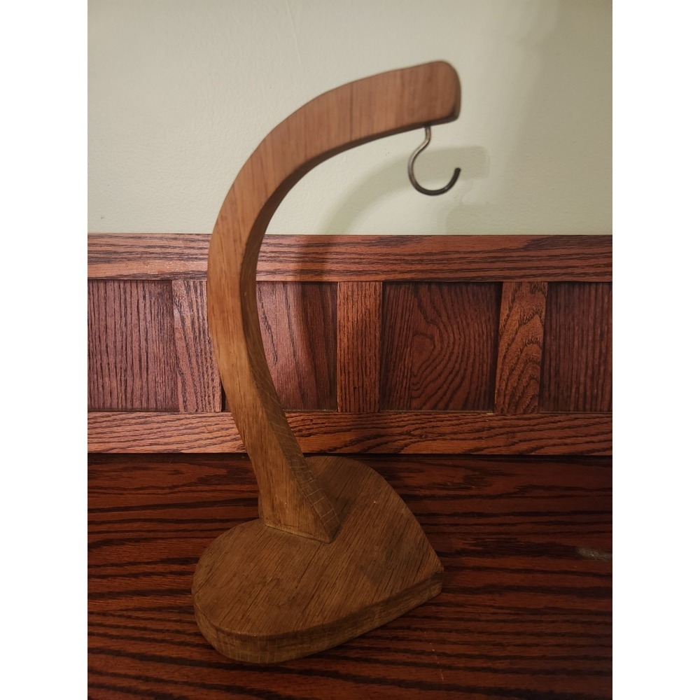 Vintage Handmade Wood Heart Banana Holder Kitchy Cottagecore‎